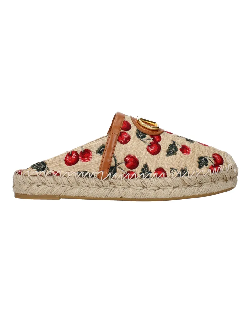 Valentino Garavani Damens Pantoletten und Clogs Beige/Naturbast -