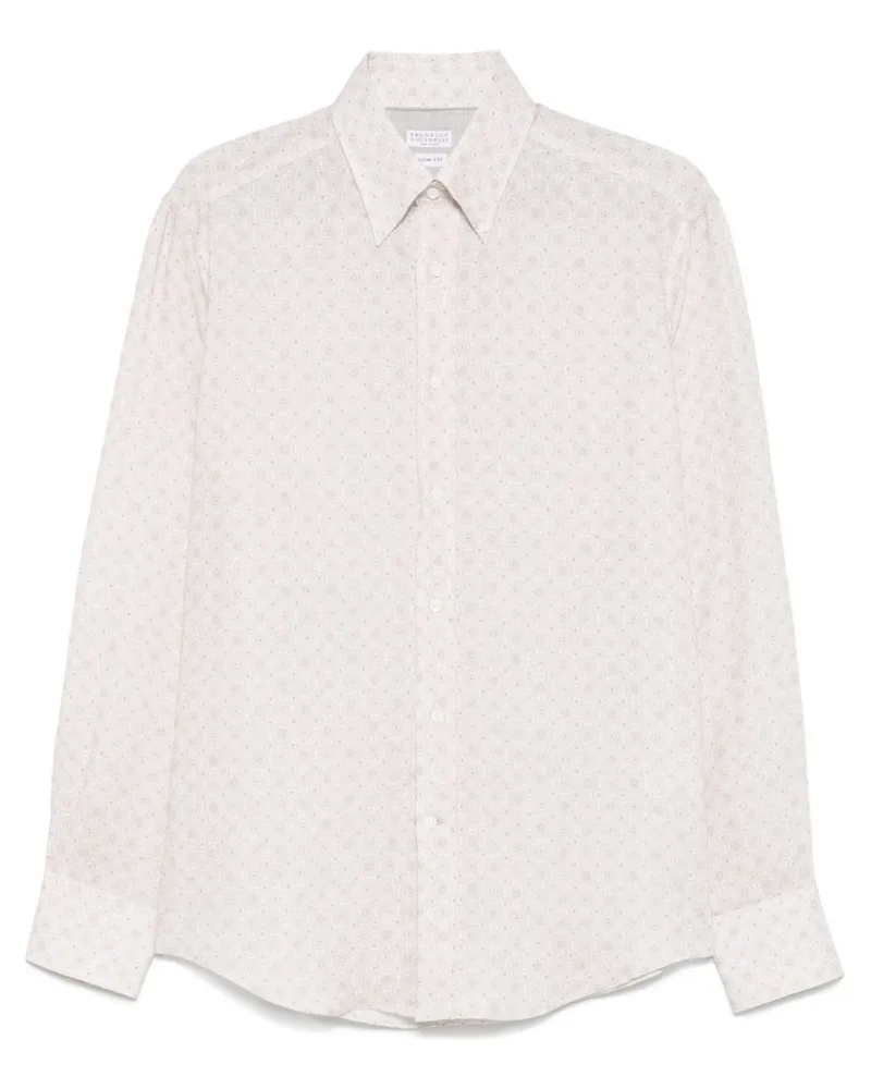 Brunello Cucinelli Leinenhemd Beige
