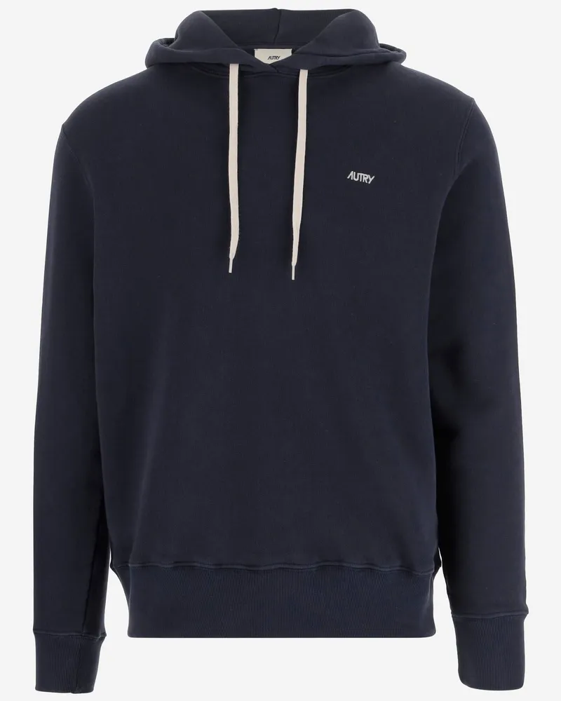 AUTRY Cotton Sweatshirt mit Logo Blue