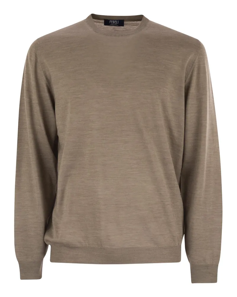 Fedeli Argentina Crew Neck -Pullover in Superfine Wolle Rope