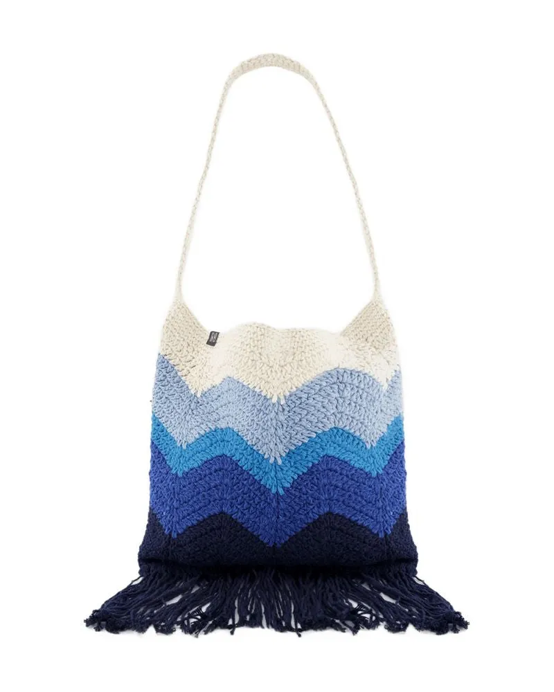 Nannacay Priya Hobo Bag  Blue Baumwolle Multicolor