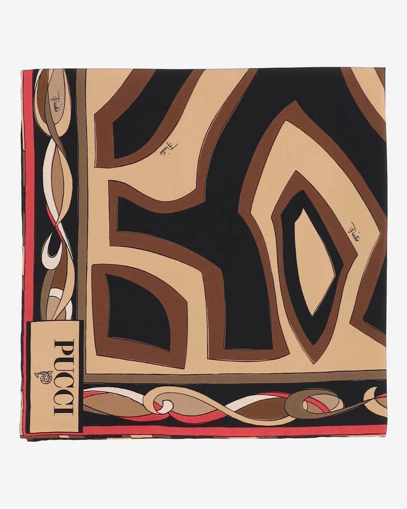 Emilio Pucci Seidenschal mit Labyrinth-Print Red