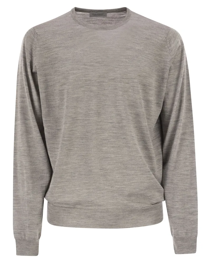 John Smedley Lundy Rundhalspullover aus extrafeiner Merinowolle Grey