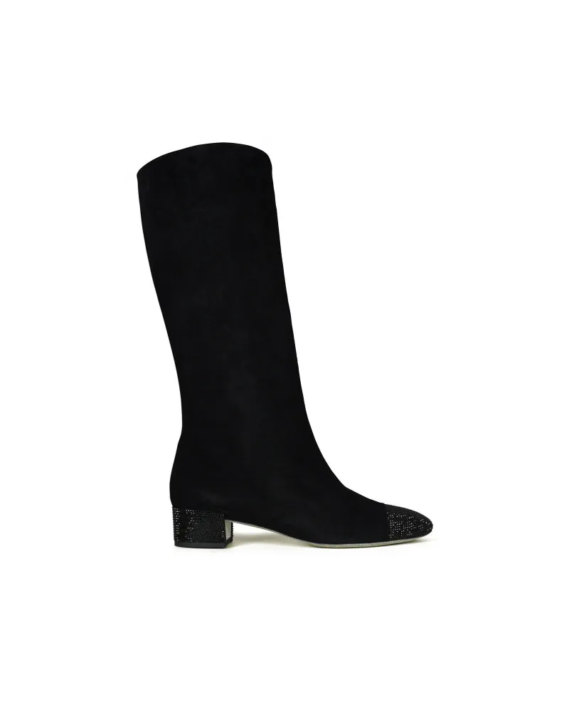 René Caovilla Stiefel Black