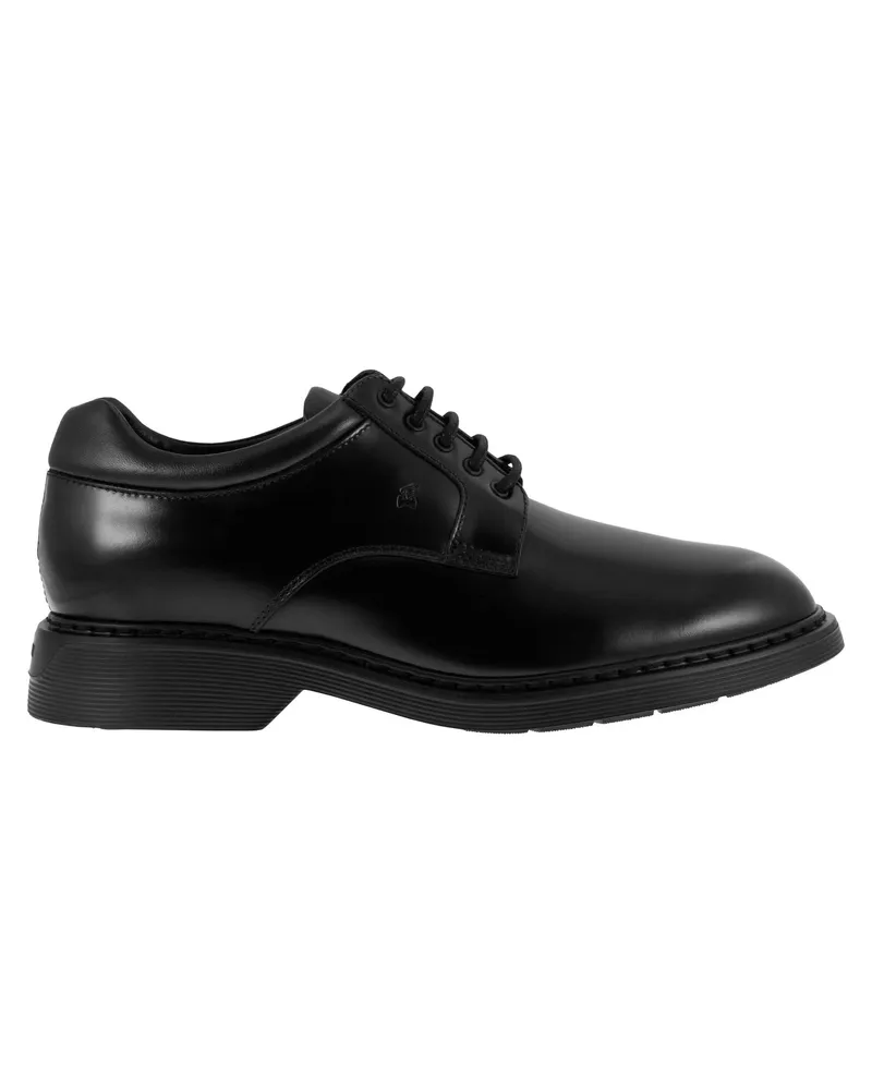 Hogan H576 Derby Schnüre -Ups mit Gummiboden Schwarz