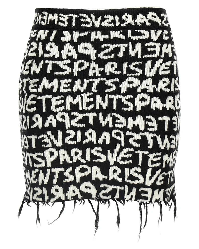VETEMENTS Vetements Paris Monogram Mini' Rock White