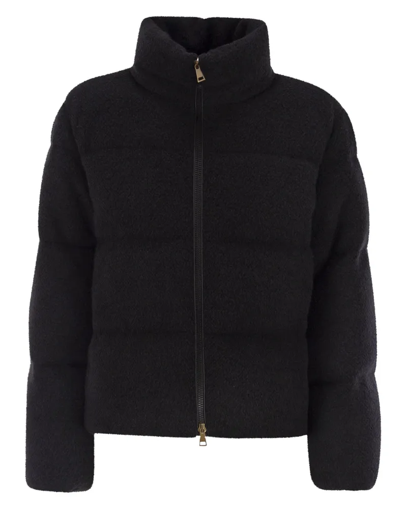 Moncler Mornas kurze Daunenjacke Black