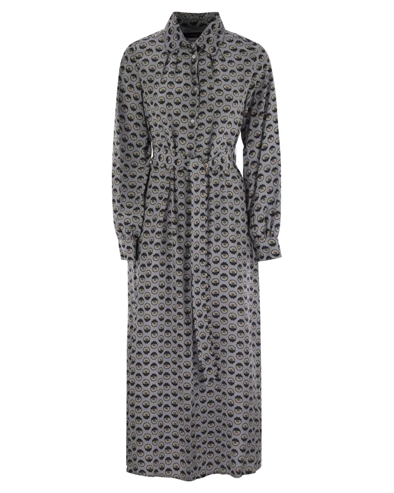 Max Mara Wochenende Max Mara Narvel bedruckte Seidenhemdkleid Avio