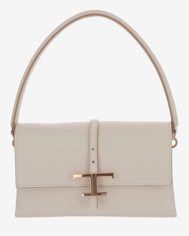 TOD'S Tod 's Zeitlose Leder -Mini -Tasche flattern White