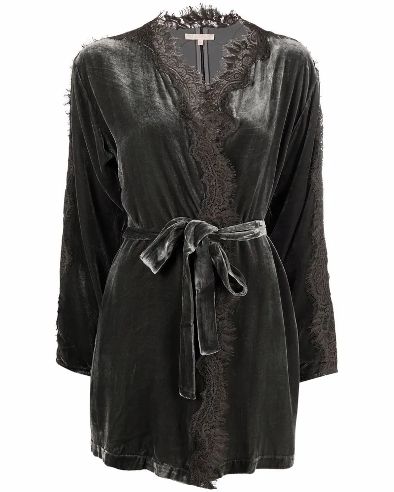 Gold Hawk Clothing Velvet Long Duster Grey