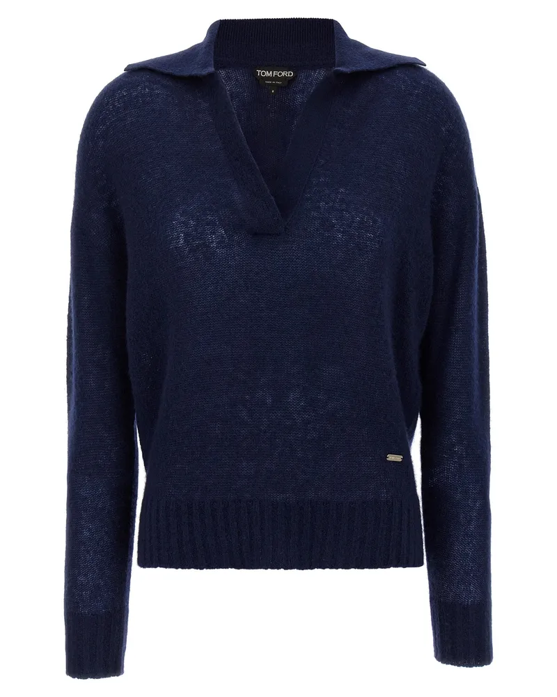 Tom Ford Polo Jersey Blue