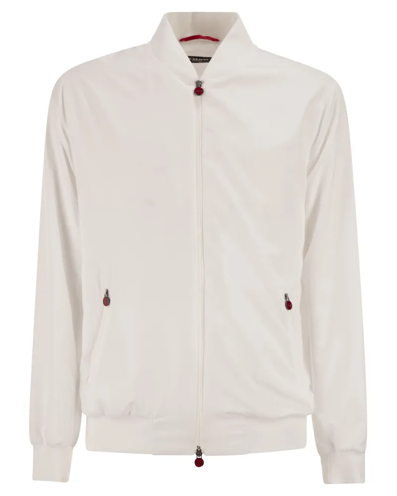 Kiton Sea Bomberjacke aus technischem Stoff White