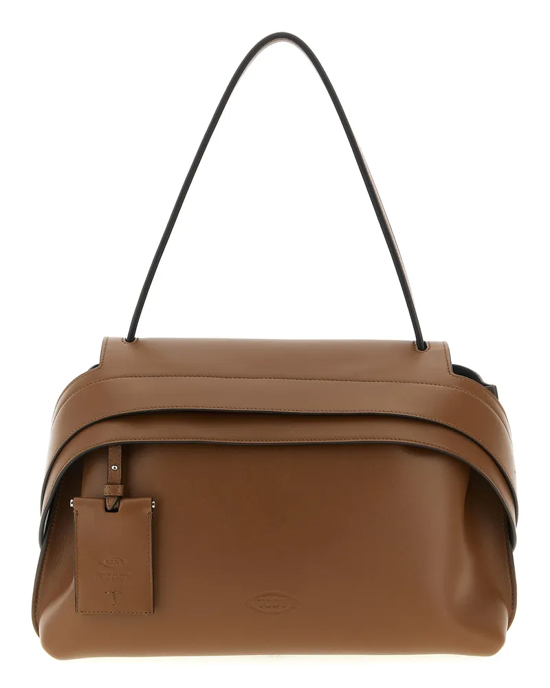 TOD'S Tod 's ' Wellen mit mittlerer Umhängetasche Brown