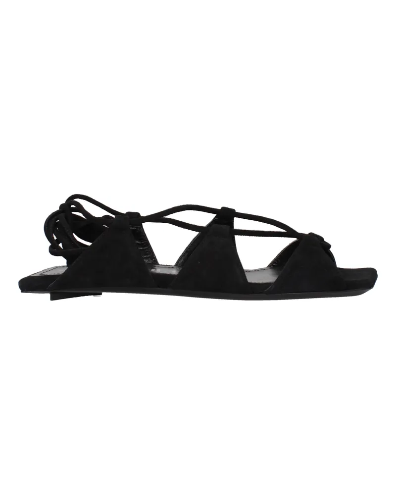 ATTICO Die Attico Reneè Damens Sandalen aus schwarzem Wildleder -