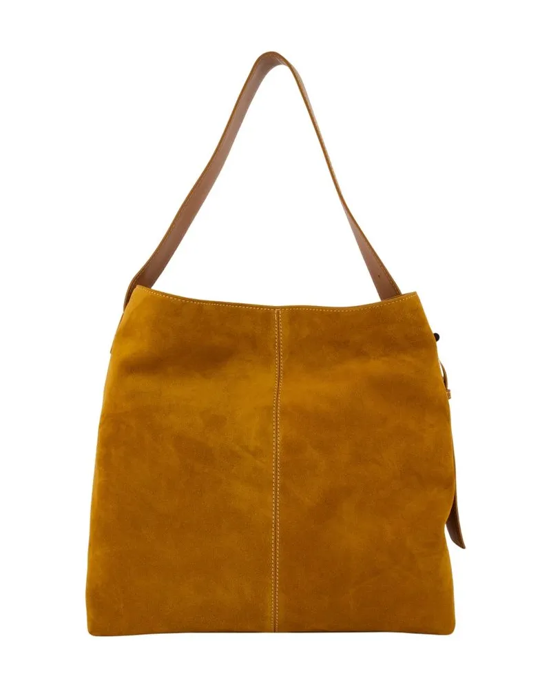 Alexander McQueen T Bar Sling Shopper Bag  Lederbraun Braun