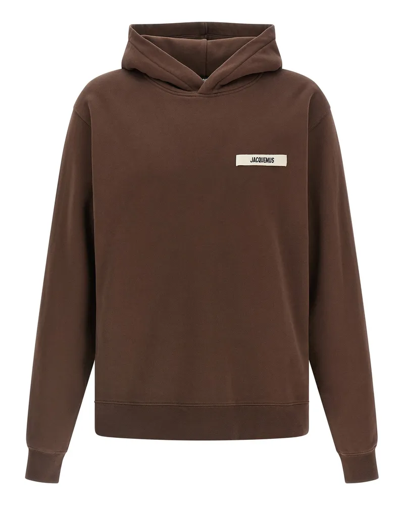 Jacquemus Le Hoodie Gros Grain' Sweatshirt Brown