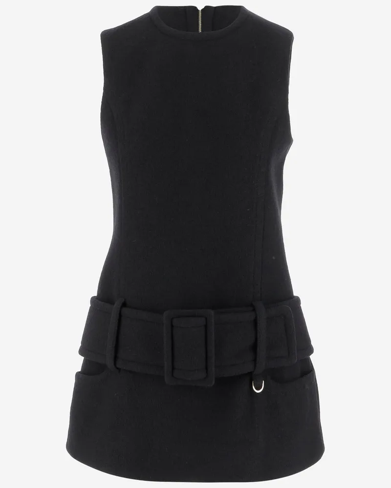 Patou Mini Wollkleid Black