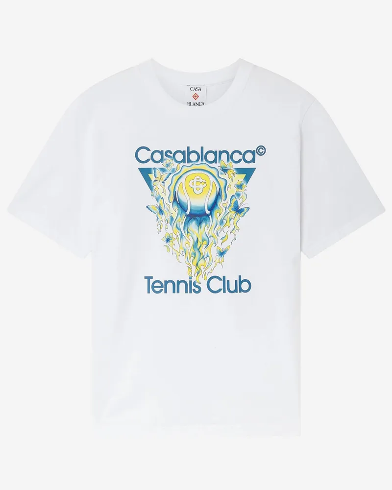 Casablanca Paris Baumwoll-T-Shirt mit Logo White