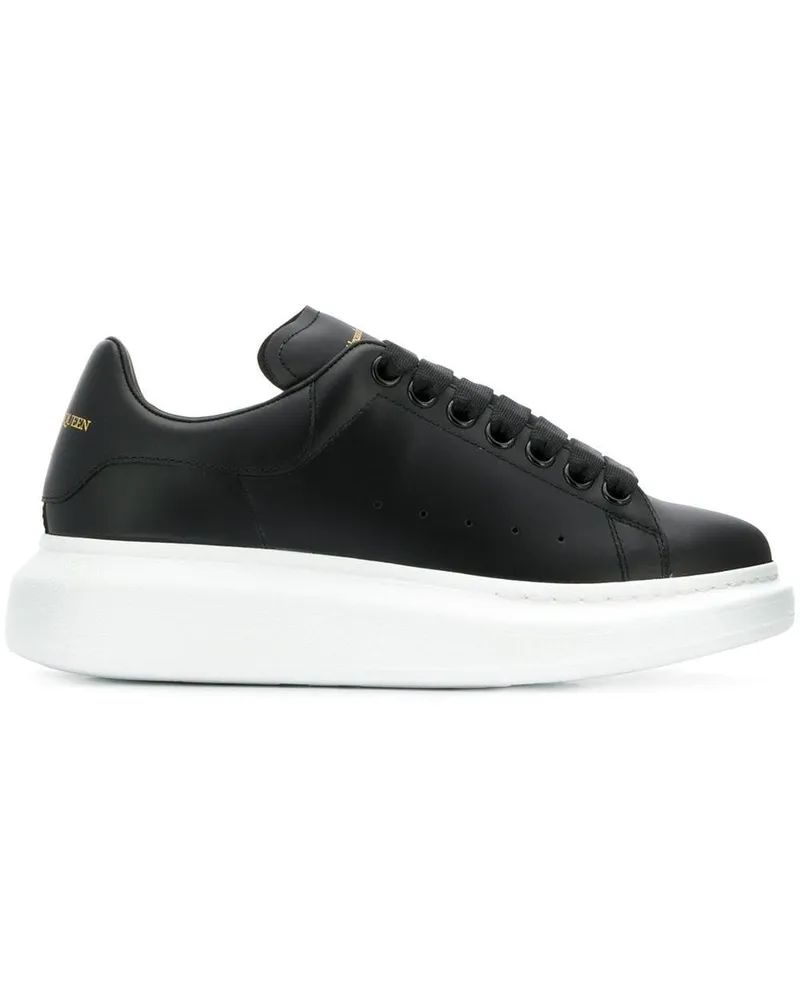Alexander McQueen Alexander MC Queen übergroße Leder -Turnschuhe Black