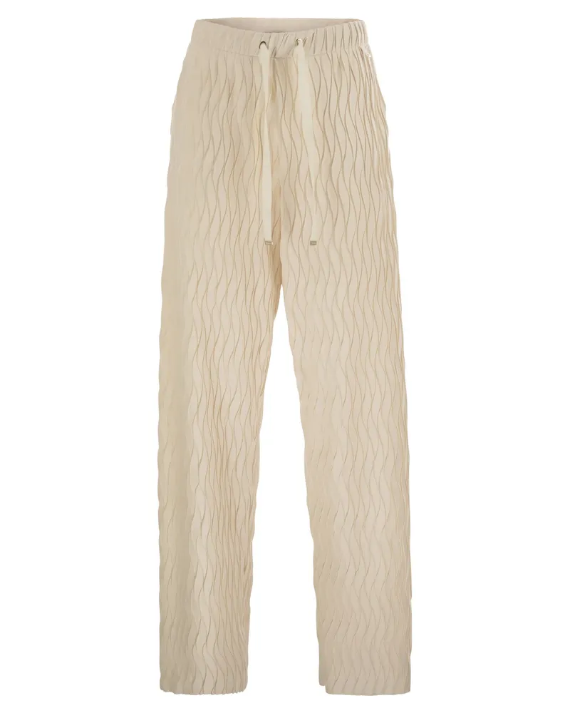 Herno hose mit zerknittertem Effekt Cream