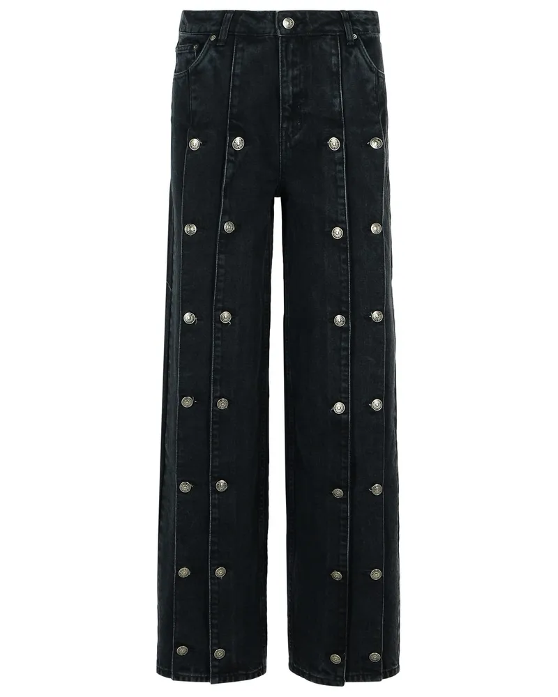 ROTATE Birger Christensen Drehen Sie 'Dizie' schwarze Baumwollmischjeans Black