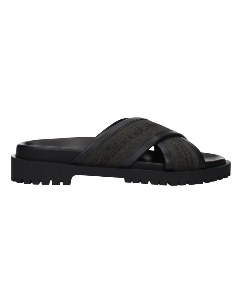 OFF-WHITE Off White Chicago Herrens Turnschuhe Grüner Stoff/Militärgrün -