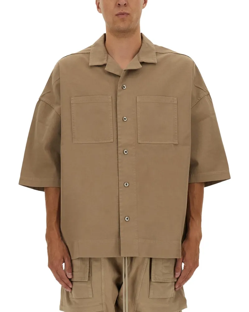DRKSHDW by Rick Owens Magnum Tommy" Hemd Beige
