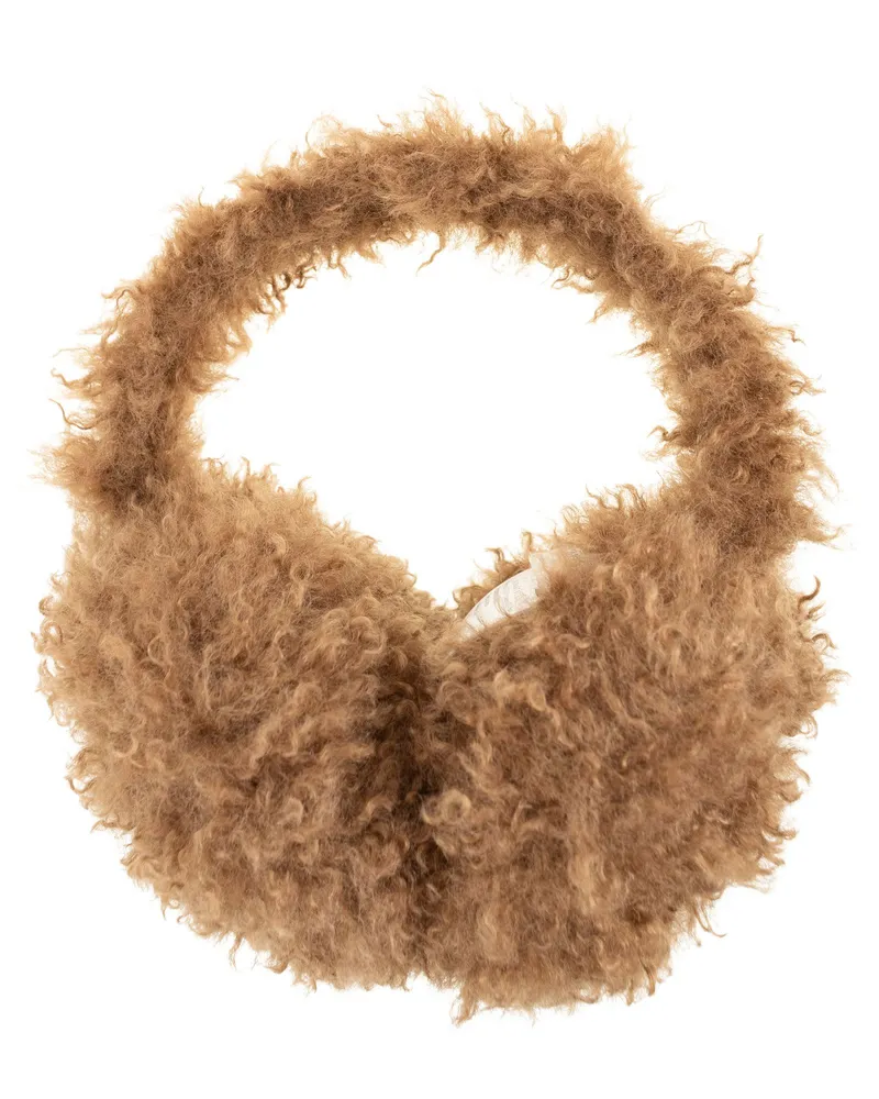 Moncler Teddy Effect Vlies ausgekleidete Ohrenschützer Camel
