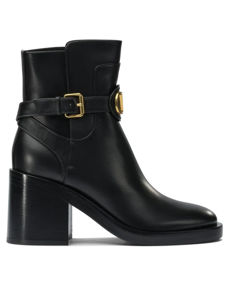 Valentino Garavani V Logo Signature“ 70-mm-Stiefeletten Black