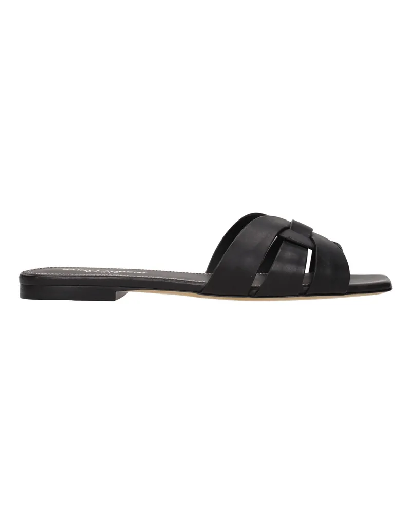Saint Laurent Hausschuhe und Hufe Frauen Leder schwarz -