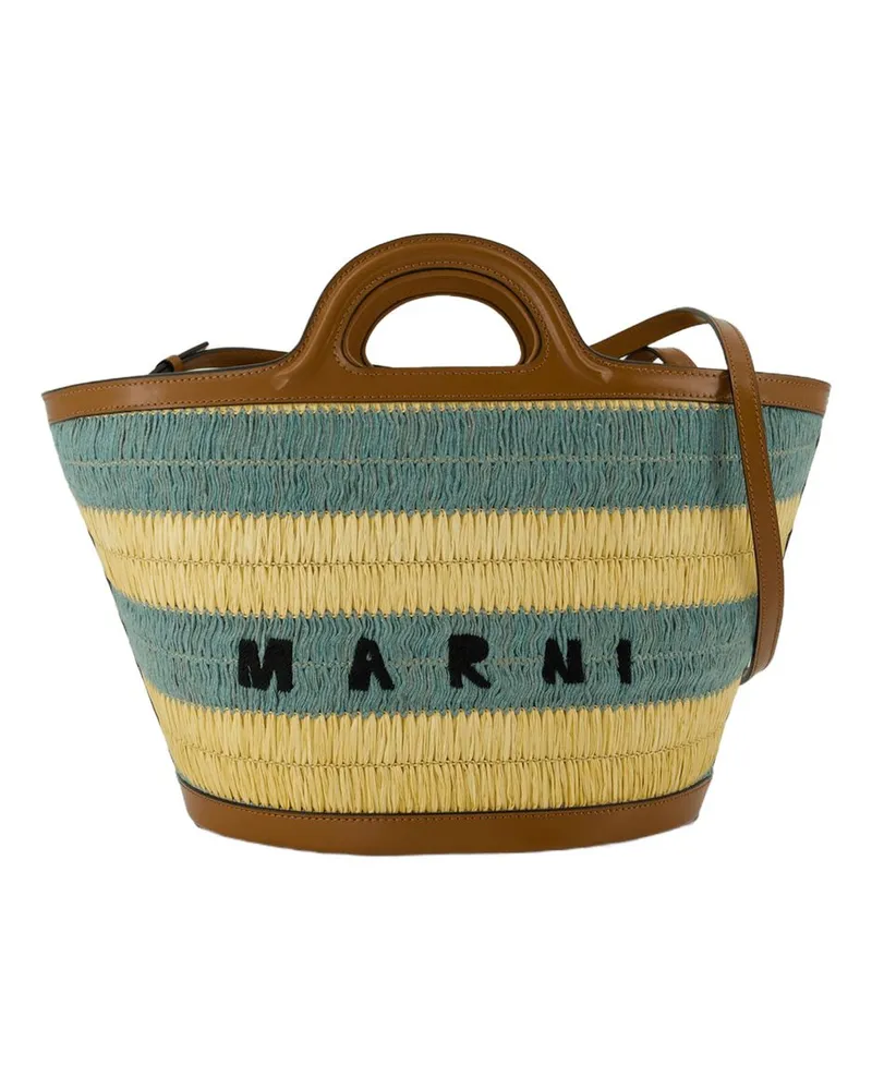 Marni Tropicalia kleine Einkaufstasche  Raphia Multi Multicolor
