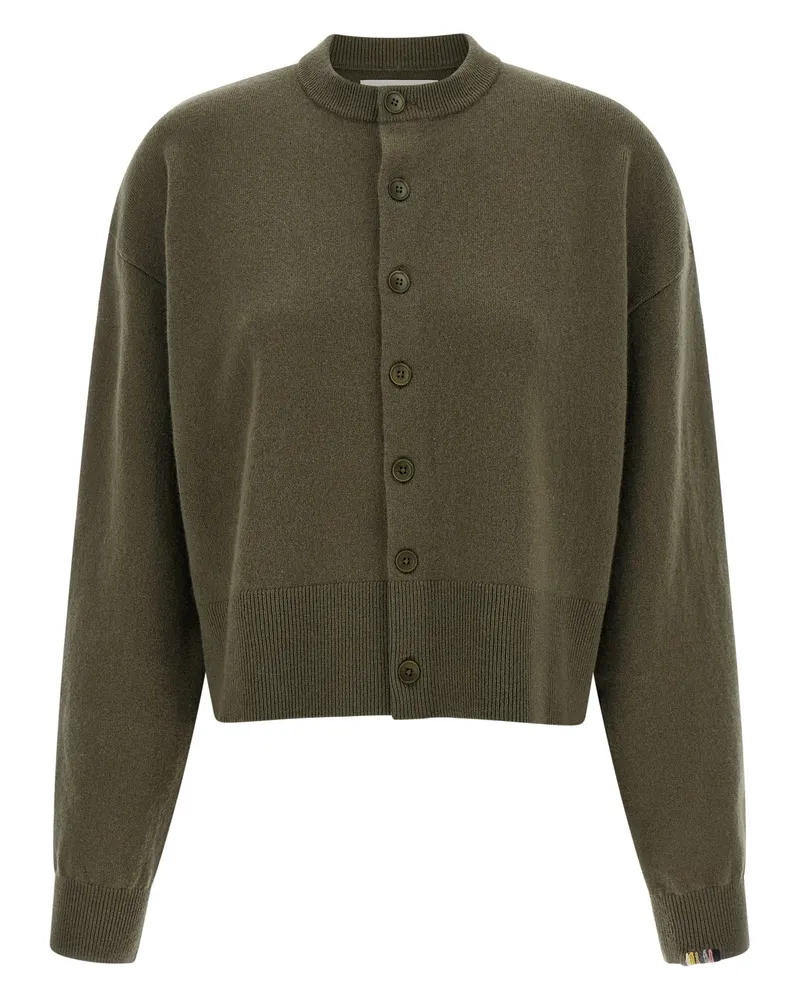 extreme cashmere Strickjacke „N°170 Chou“ aus extremem Kaschmir Green