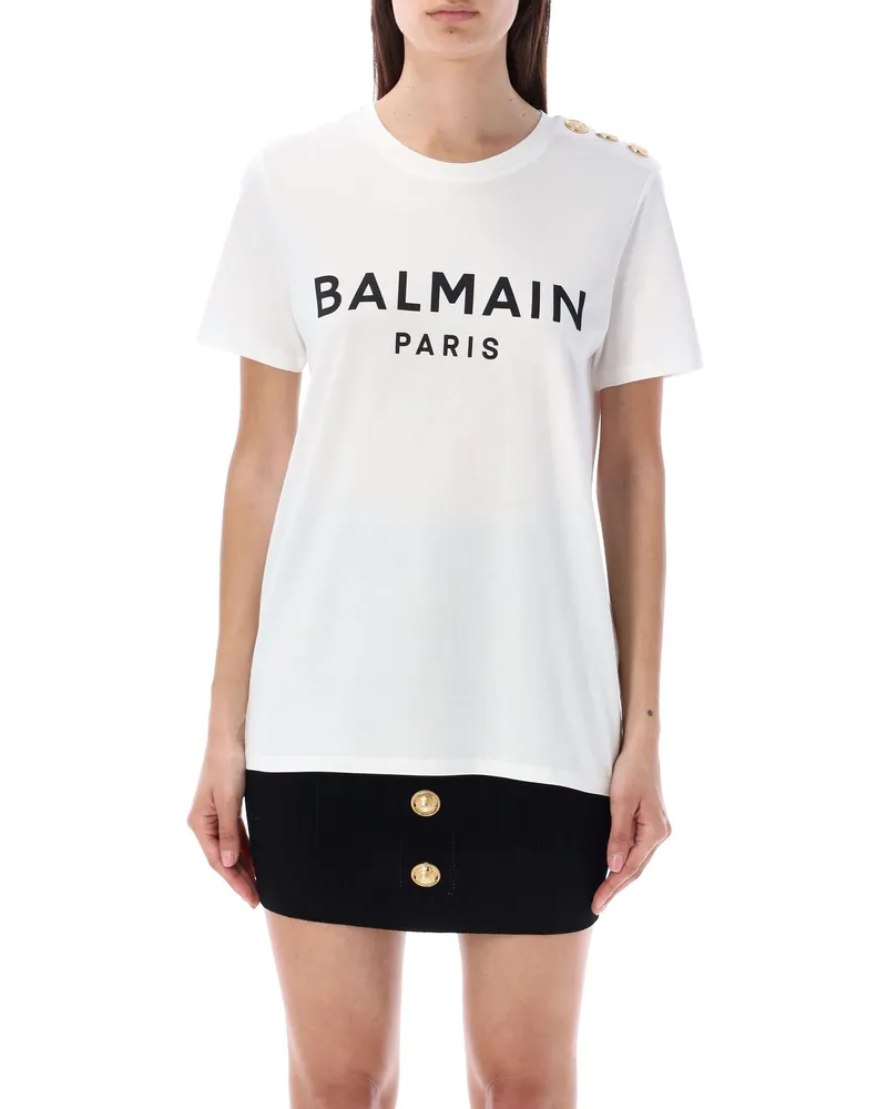 Balmain T -Shirts und Polos weiß White