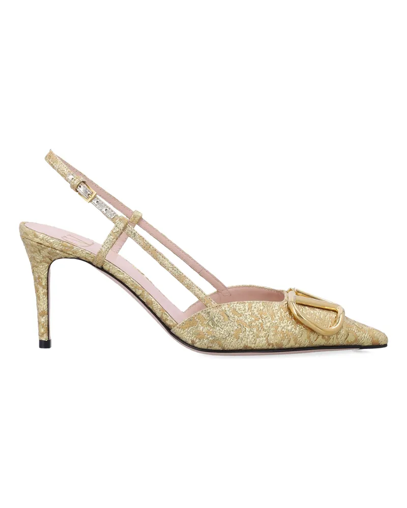 Valentino Garavani Flache Schuhe Golden Golden