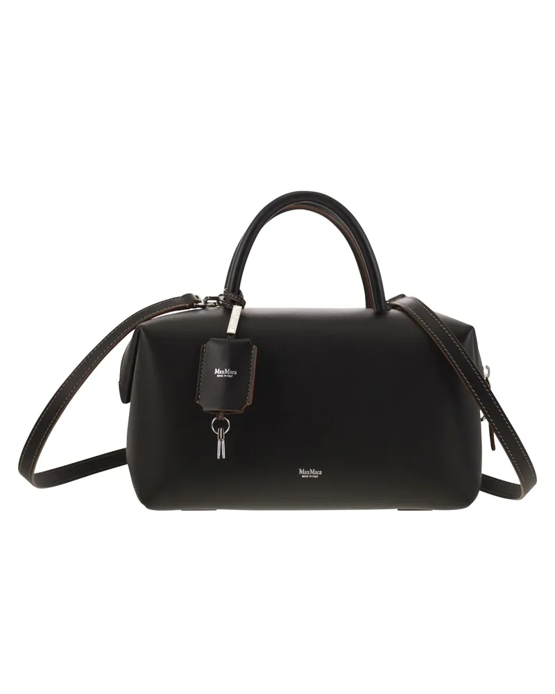 Max Mara Holdallm Medium Satchel in Naturleder Black