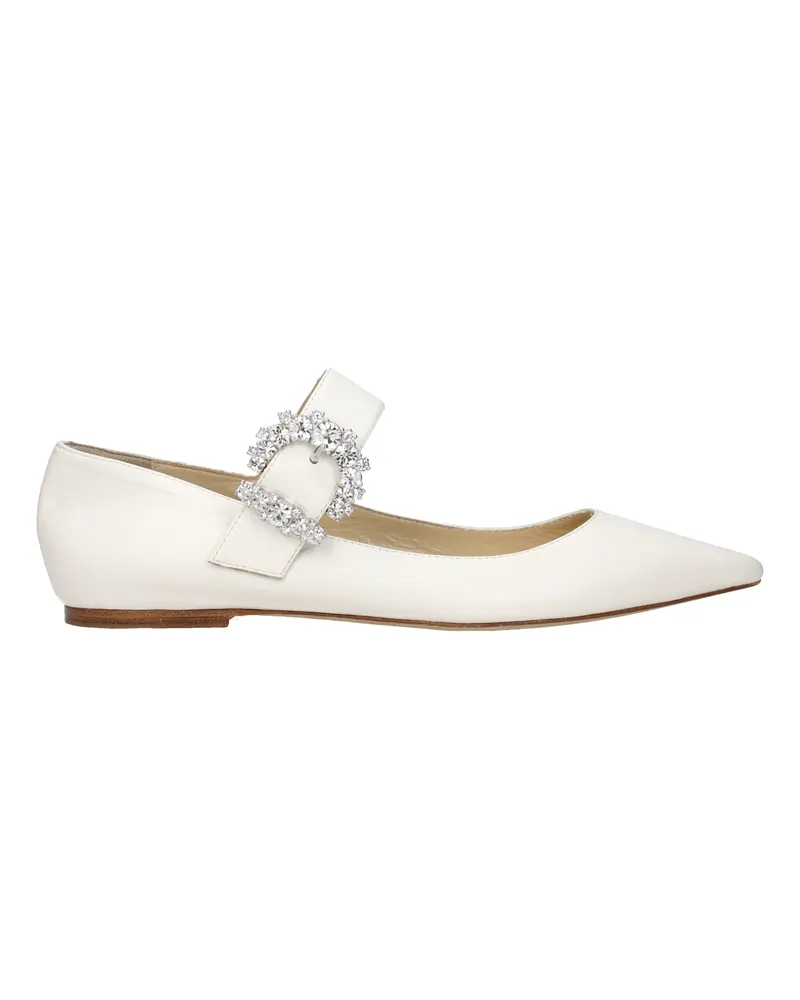 Jimmy Choo Cheri Ballerina Damens Weiß/Milchleder -