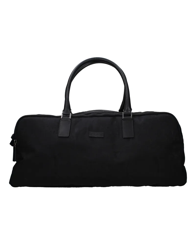 Versace Herrens Schwarze Umhängetaschen aus Stoff -