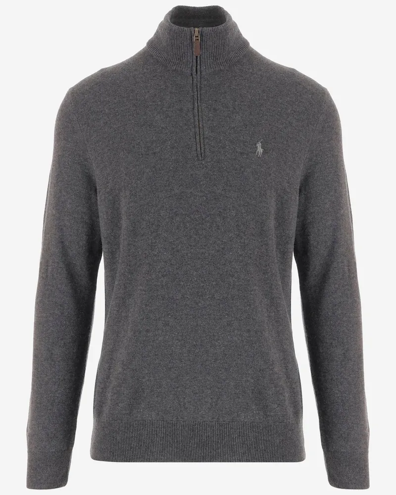 Ralph Lauren Wollpullover mit Logo Grey