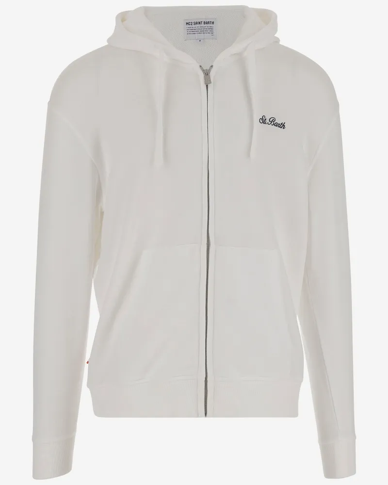 MC2 Saint Barth Cotton Hoodie White