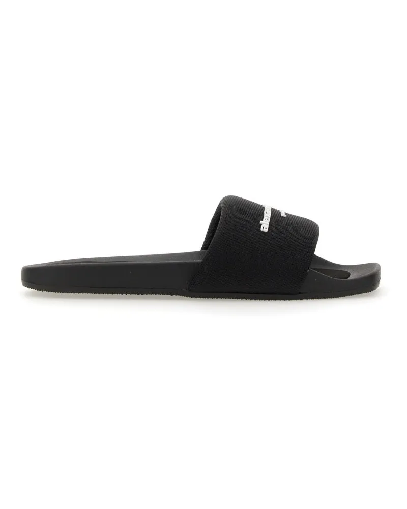 Alexander Wang Sandalo "AW" in Nylon Black