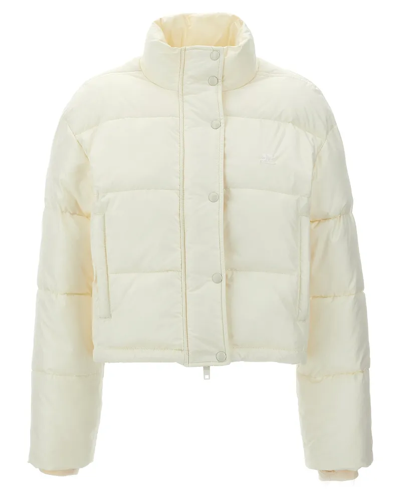 Courrèges Courreves 'AC' beschnittene Jacke White