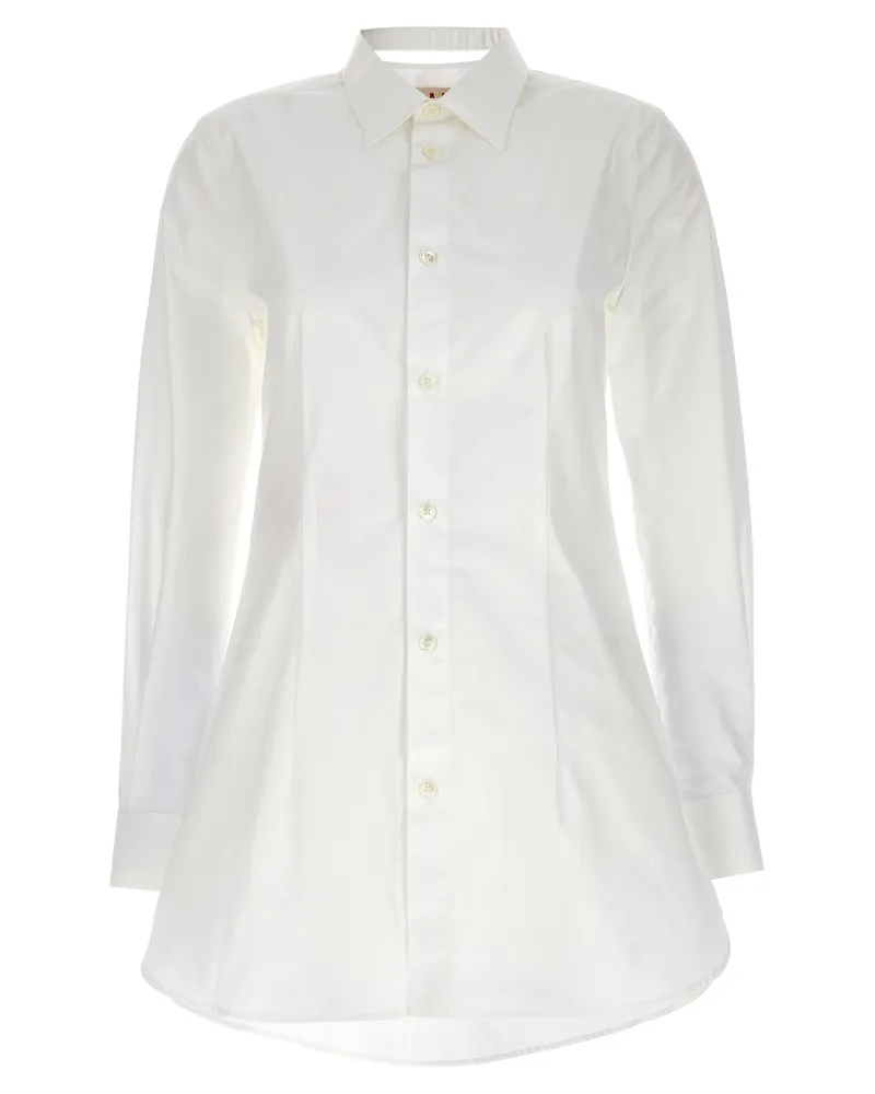 Marni schnitt Kragenhemd aus White