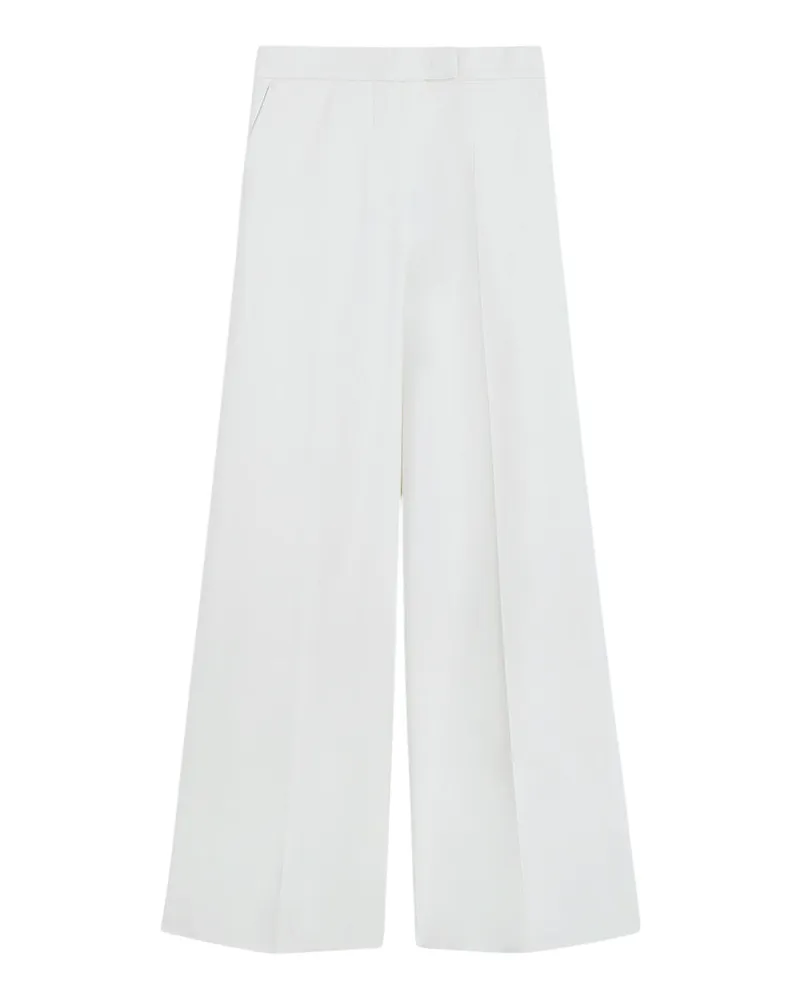 Max Mara Wide Bein Baumwollhose Bianco