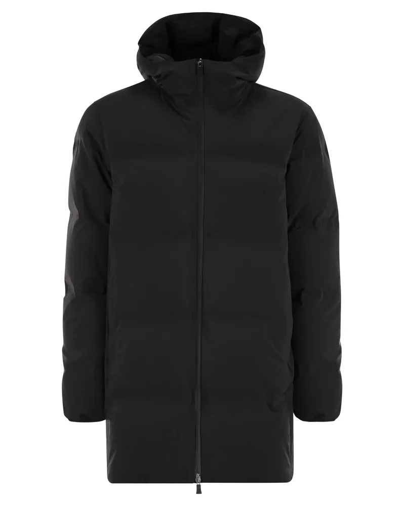 Herno New Impact Long Down Jacke mit Kapuze Black