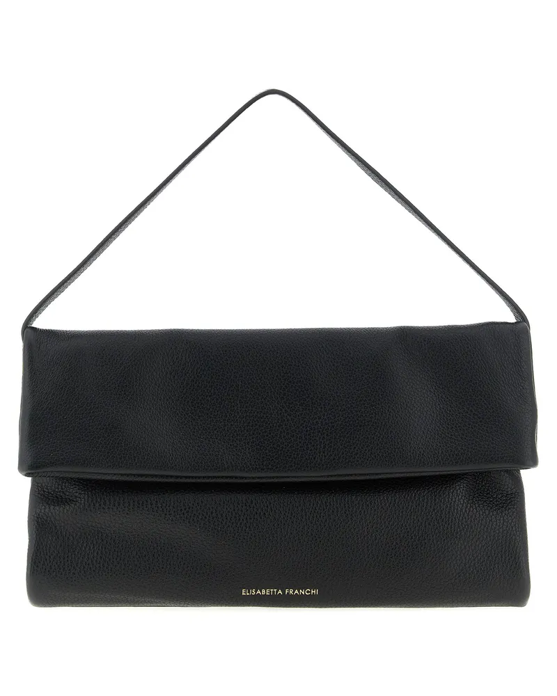 Elisabetta Franchi Logo Umhängetasche Black