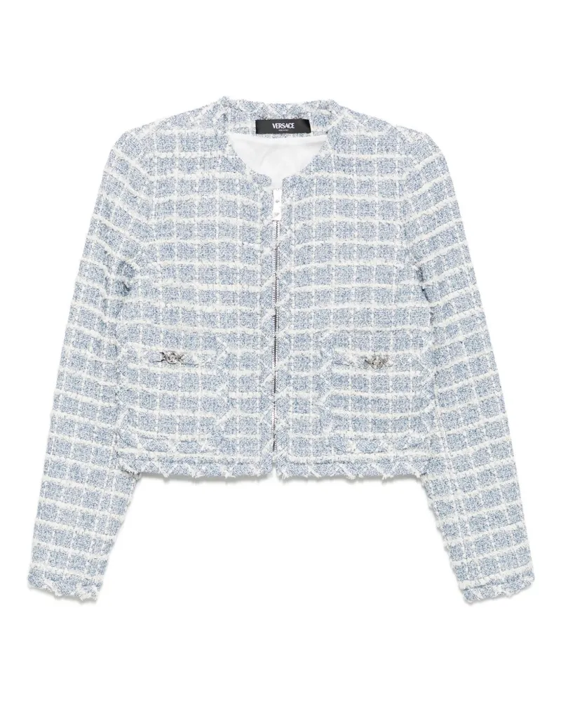 Versace Tweed Jacke Blue