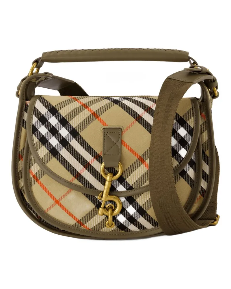 Burberry Kleiner B Clip Messenger Crossbody  Synthetic Beige Beige