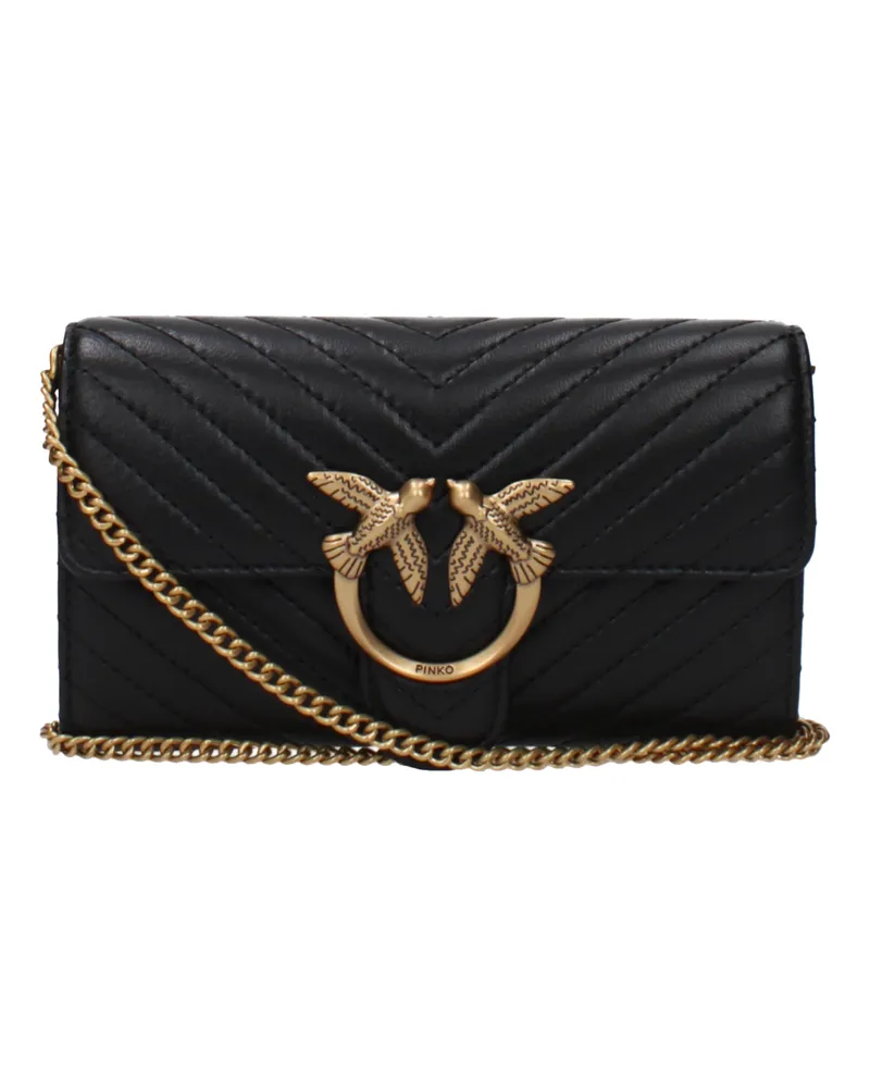 Pinko pochette love One Donna Pelle Nero -