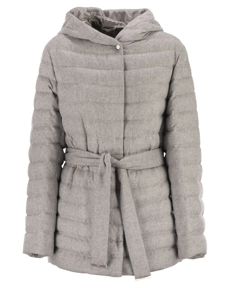 Herno Seide und Kaschmir -Kimono -Jacke Light