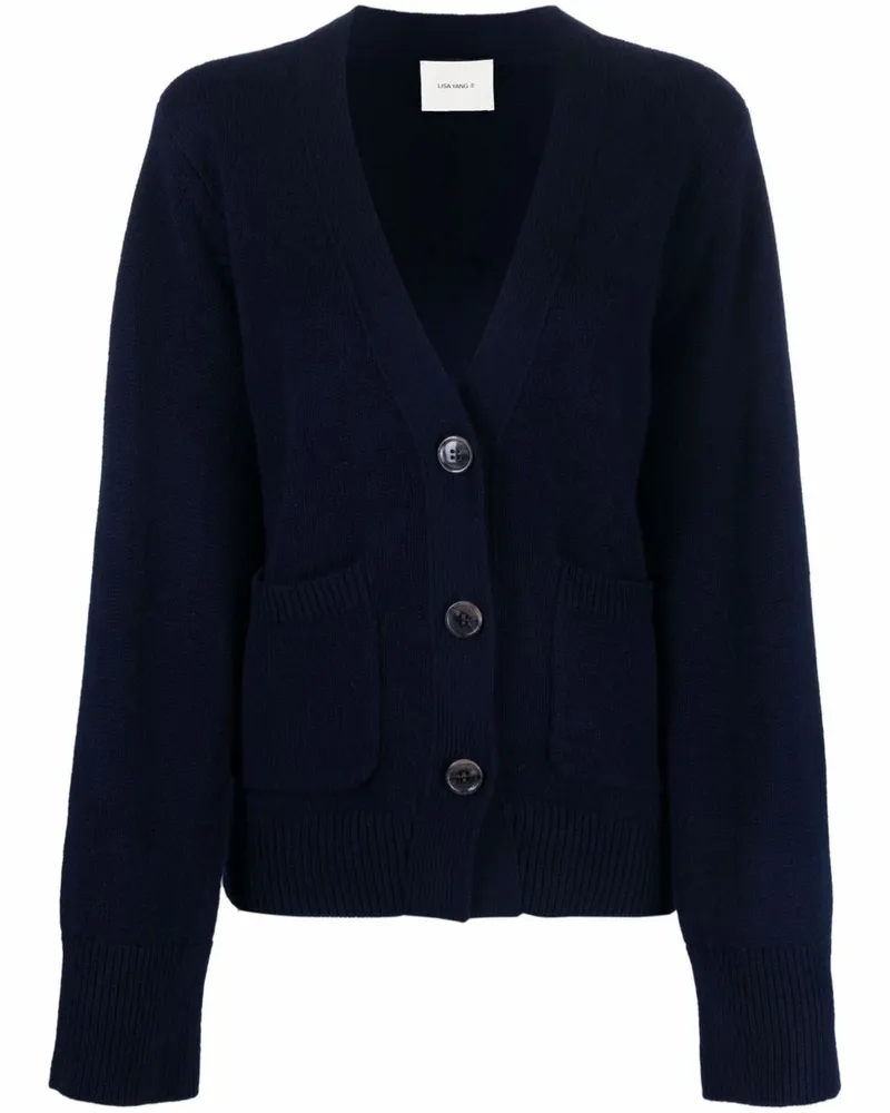 Lisa Yang Danni Cashmere Cardigan Blue